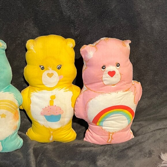 Care Bears Cut and Sew Plush Toys Fabric Panel 1980s Rare lot Of 4 12” tall hand - Picture 2 of 11